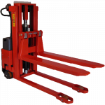Fully electric stacker with transparent background
